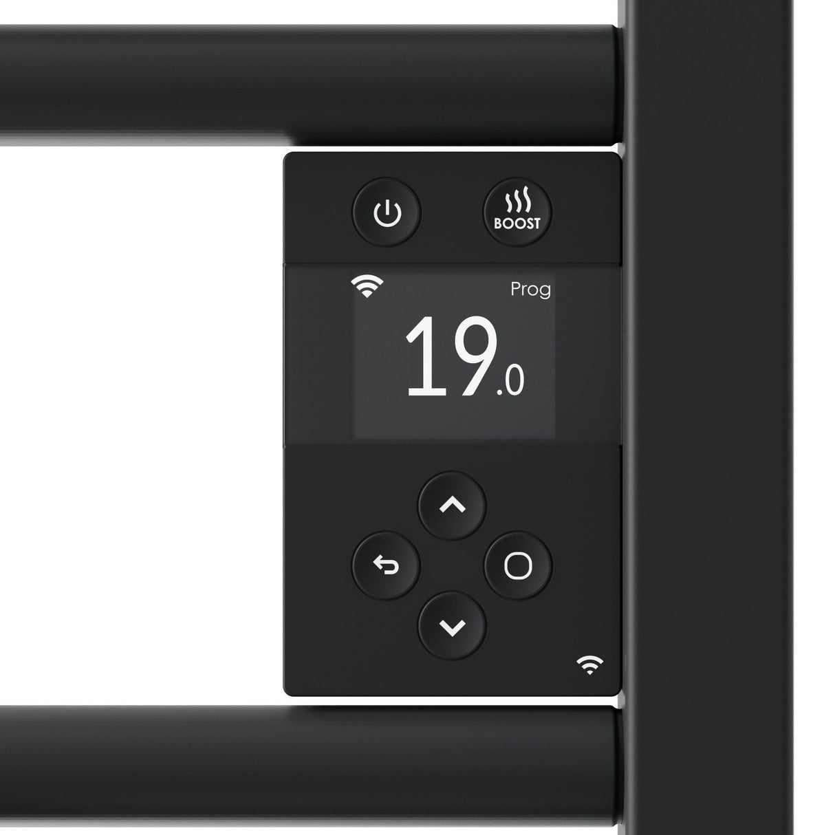 Radiateur électrique noir Acova avec écran digital de contrôle, marque Acova