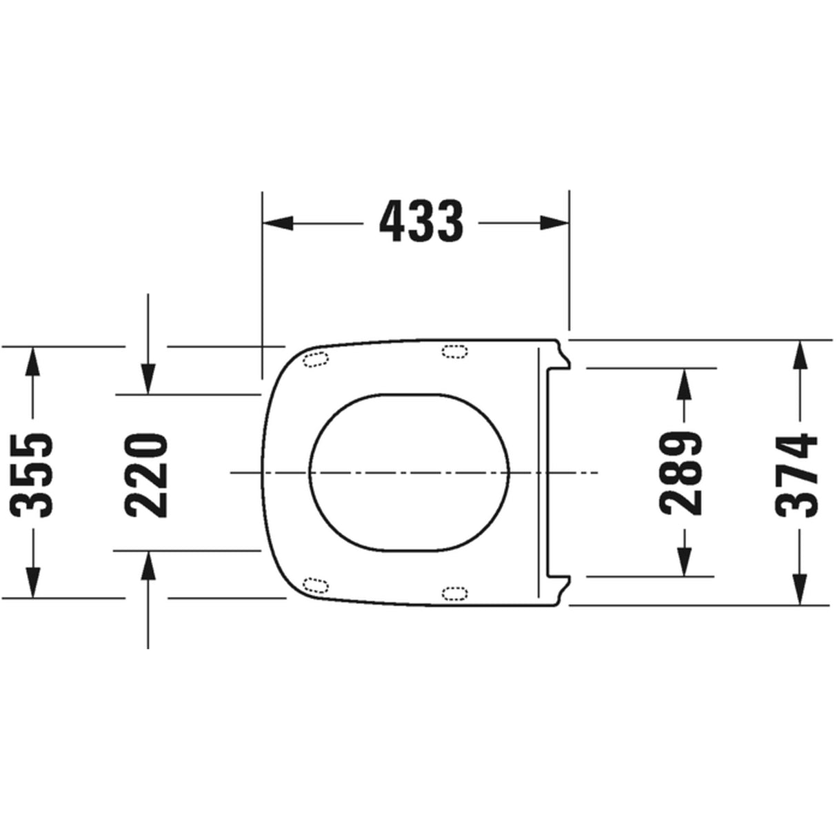 Cuvette WC Grohe blanche, schéma technique avec dimensions détaillées.