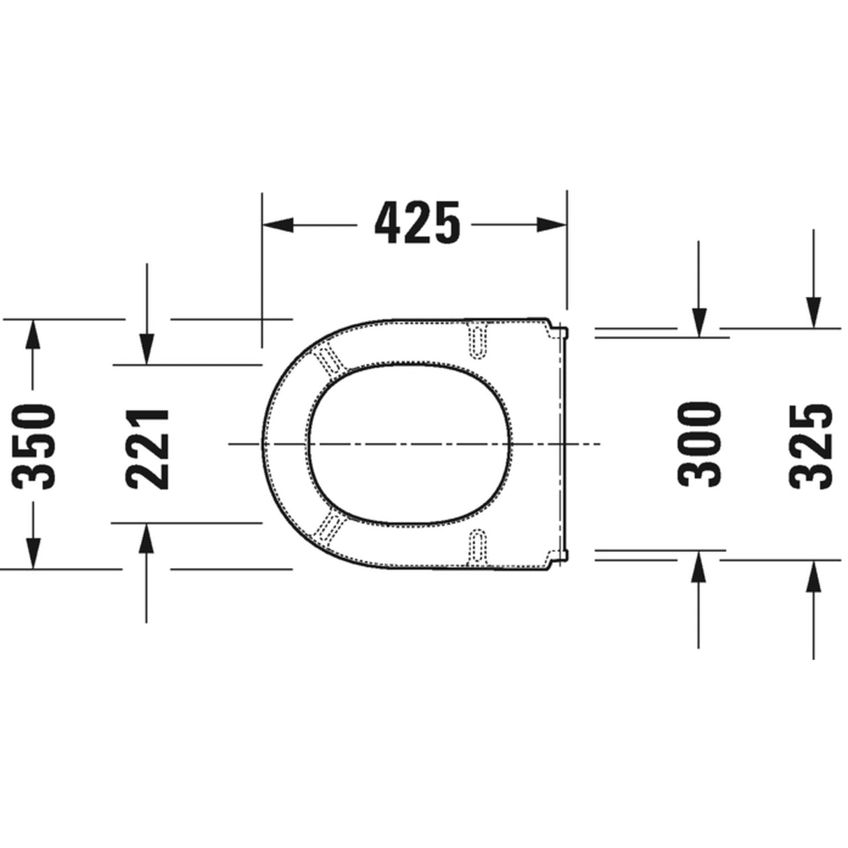 Abattant WC Grohe, couleur blanc, schéma technique avec dimensions détaillées.