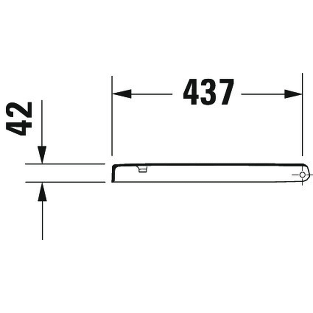 Support mural Grohe, porte-serviettes, couleur chrome, dimensions 437x42 mm