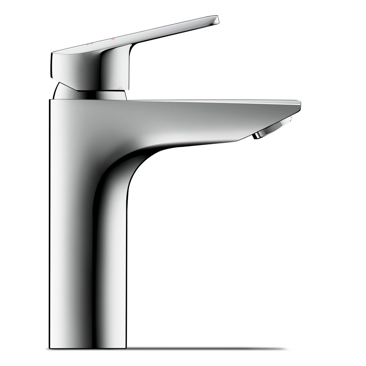 Mitigeur lavabo Grohe chromé, robinet salle de bain moderne, couleur argentée.