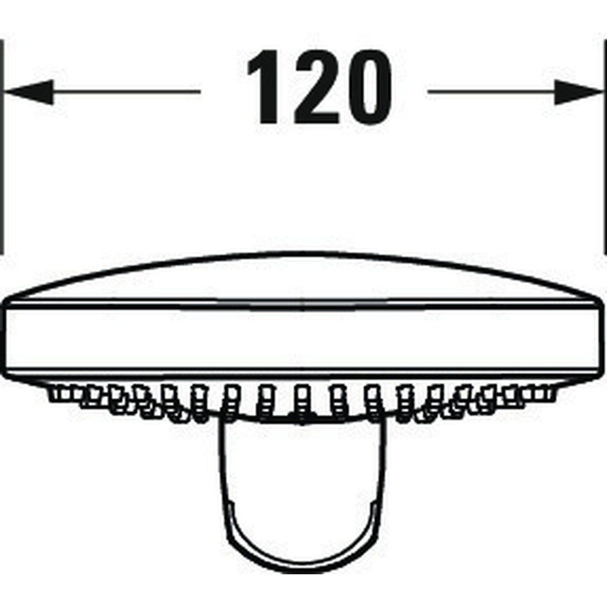 Douchette ronde Grohe, pommeau de douche, couleur chromée, diamètre 120 mm.