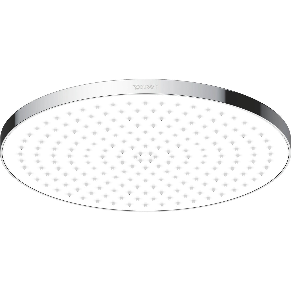 Pommeau de douche Duravit rond, type plafonnier, couleur chrome brillant