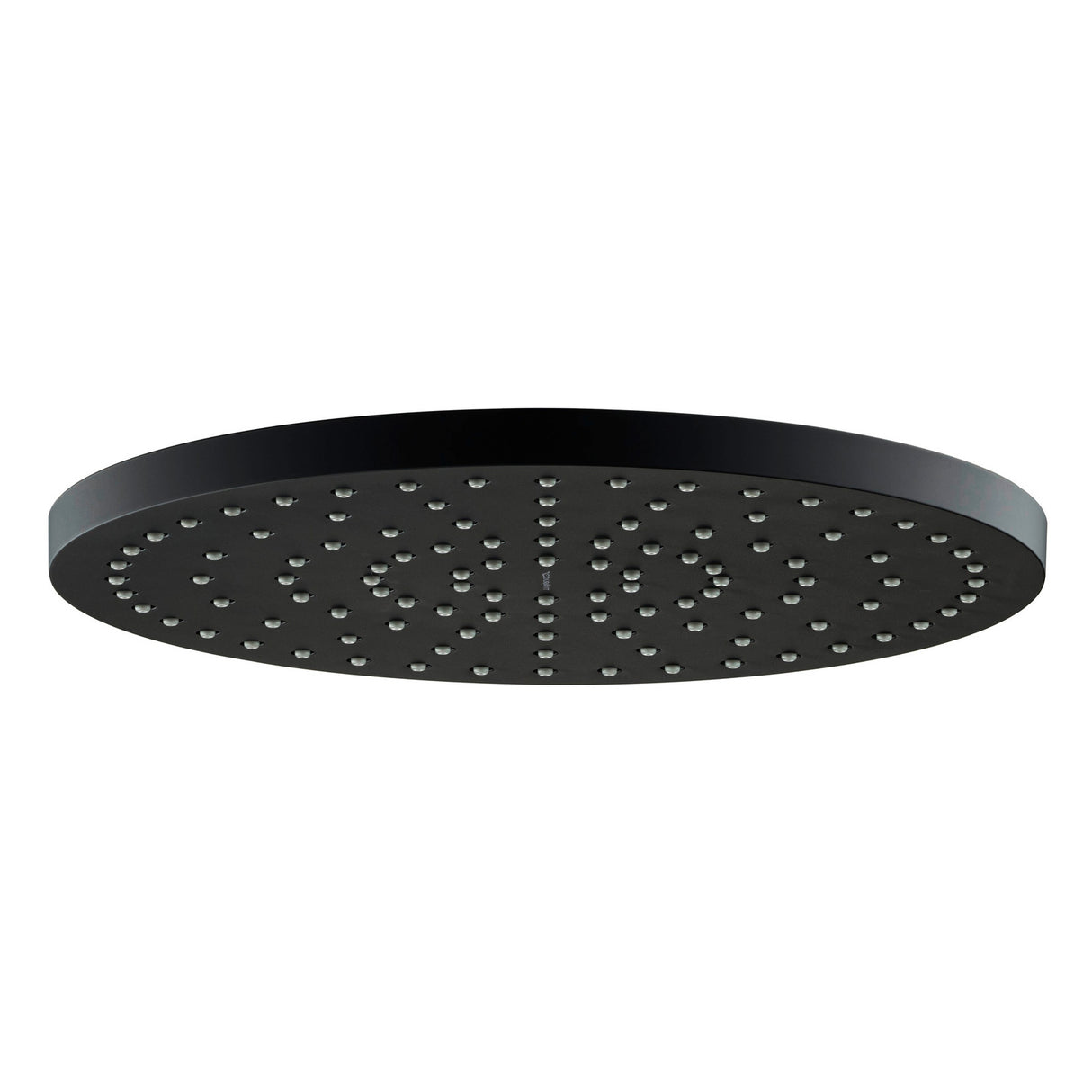 Pommeau de douche Grohe rond couleur noir moderne, type accessoire de salle de bain.
