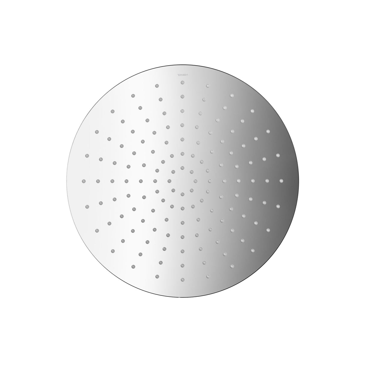 Pommeau de douche Duravit rond en métal chromé, couleur argent, salle de bain moderne