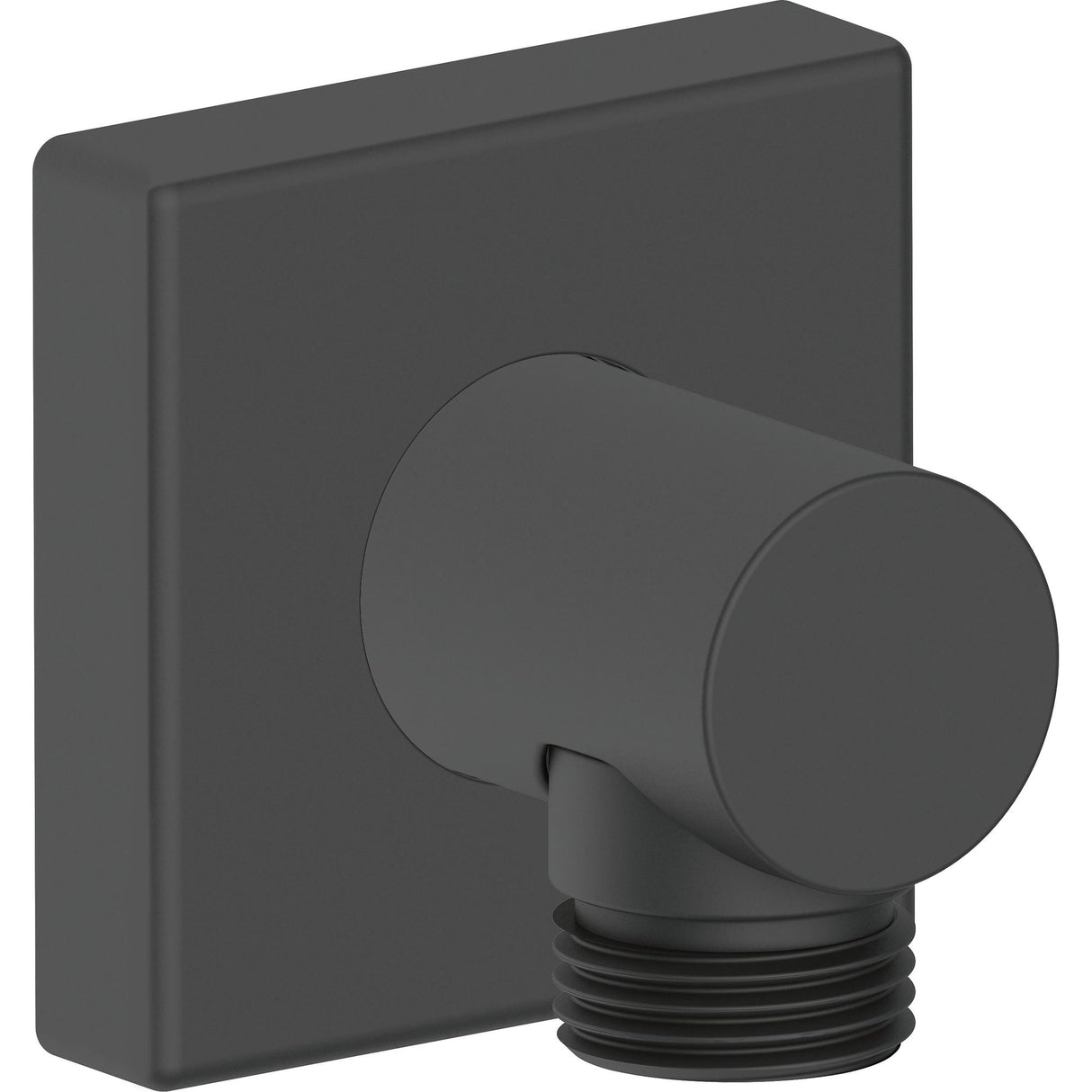 Sortie de douche Hansgrohe, raccord mural, couleur noire.