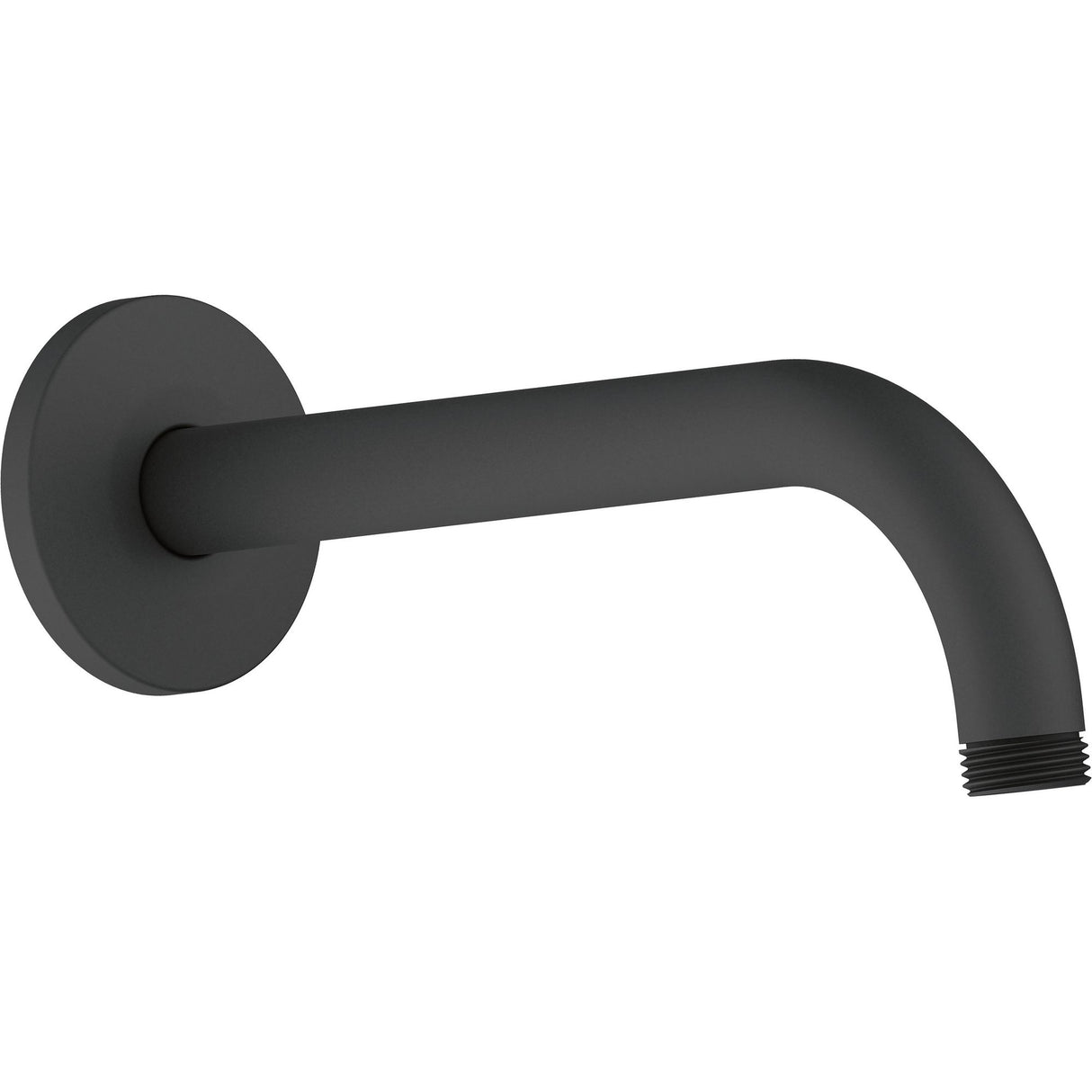 Bras de douche Grohe noir mat, accessoire de robinetterie sanitaire élégant.