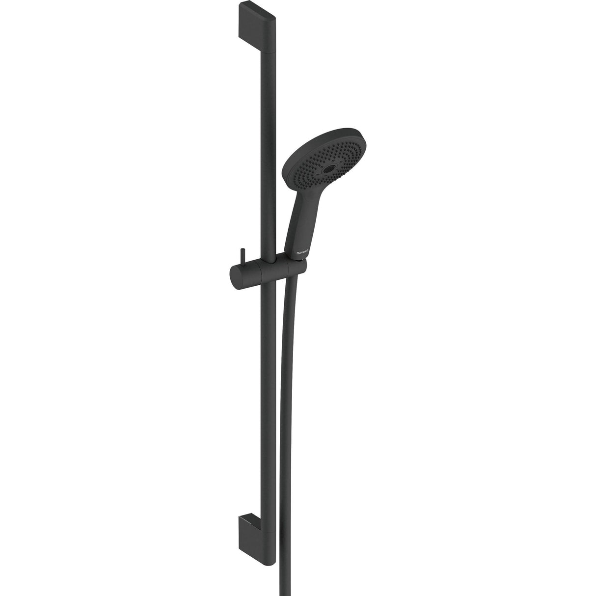 Barre de douche noire Hansgrohe avec douchette, robinetterie moderne, sanitaire salle de bain