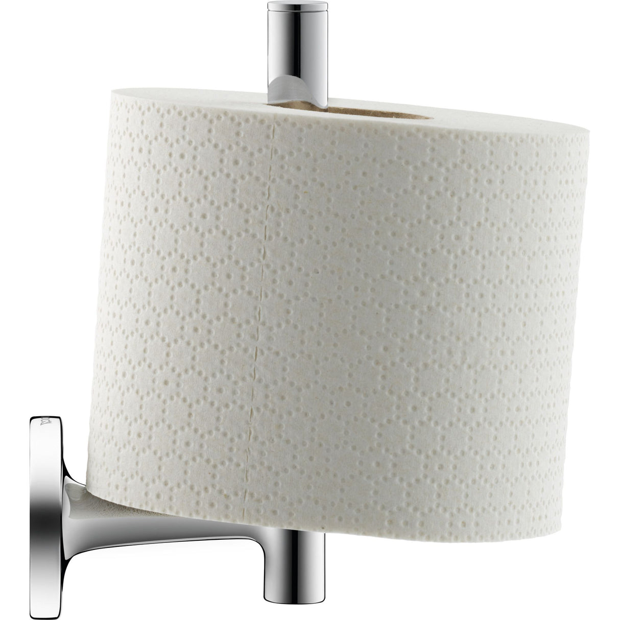 Porte-rouleau Grohe, support mural chromé pour papier toilette, couleur argentée.
