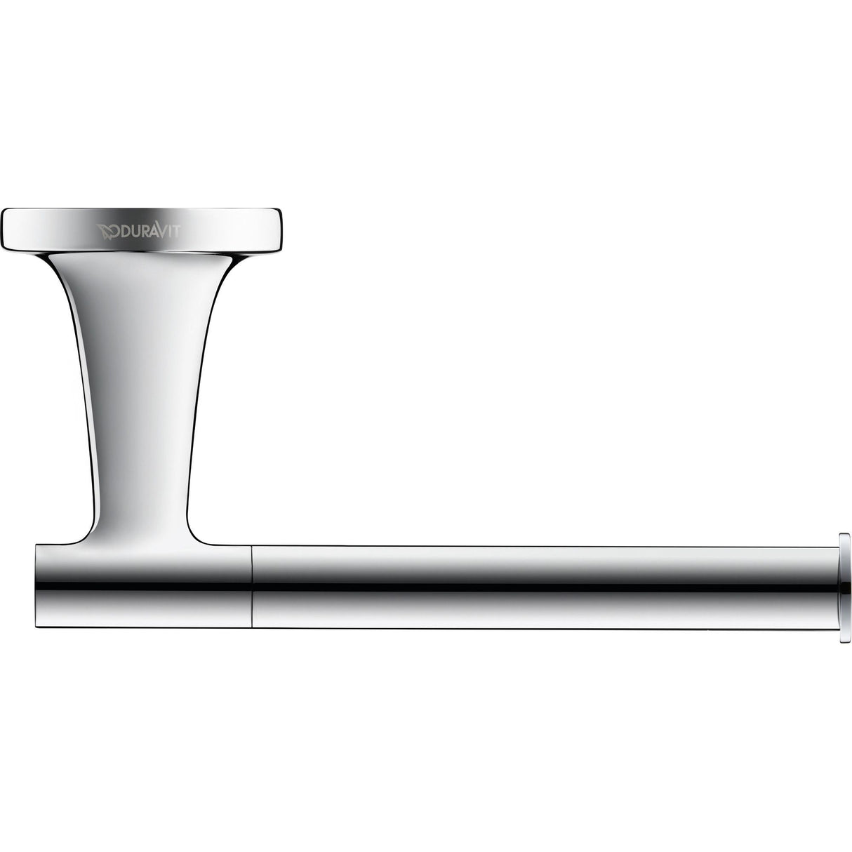 Siphon lavabo chrome de marque Duravit, accessoire plomberie couleur argentée.
