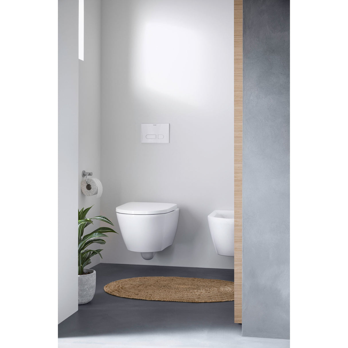 Toilette suspendue blanche Grohe, céramique sanitaire, design moderne, couleur blanche