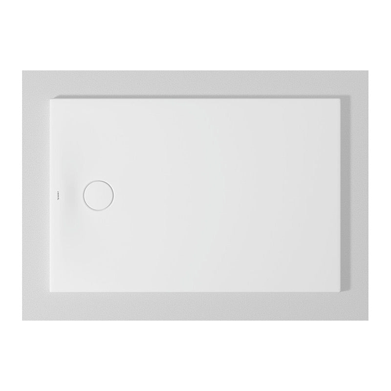Receveur de douche Villeroy & Boch rectangulaire blanc, design moderne, évacuation latérale.