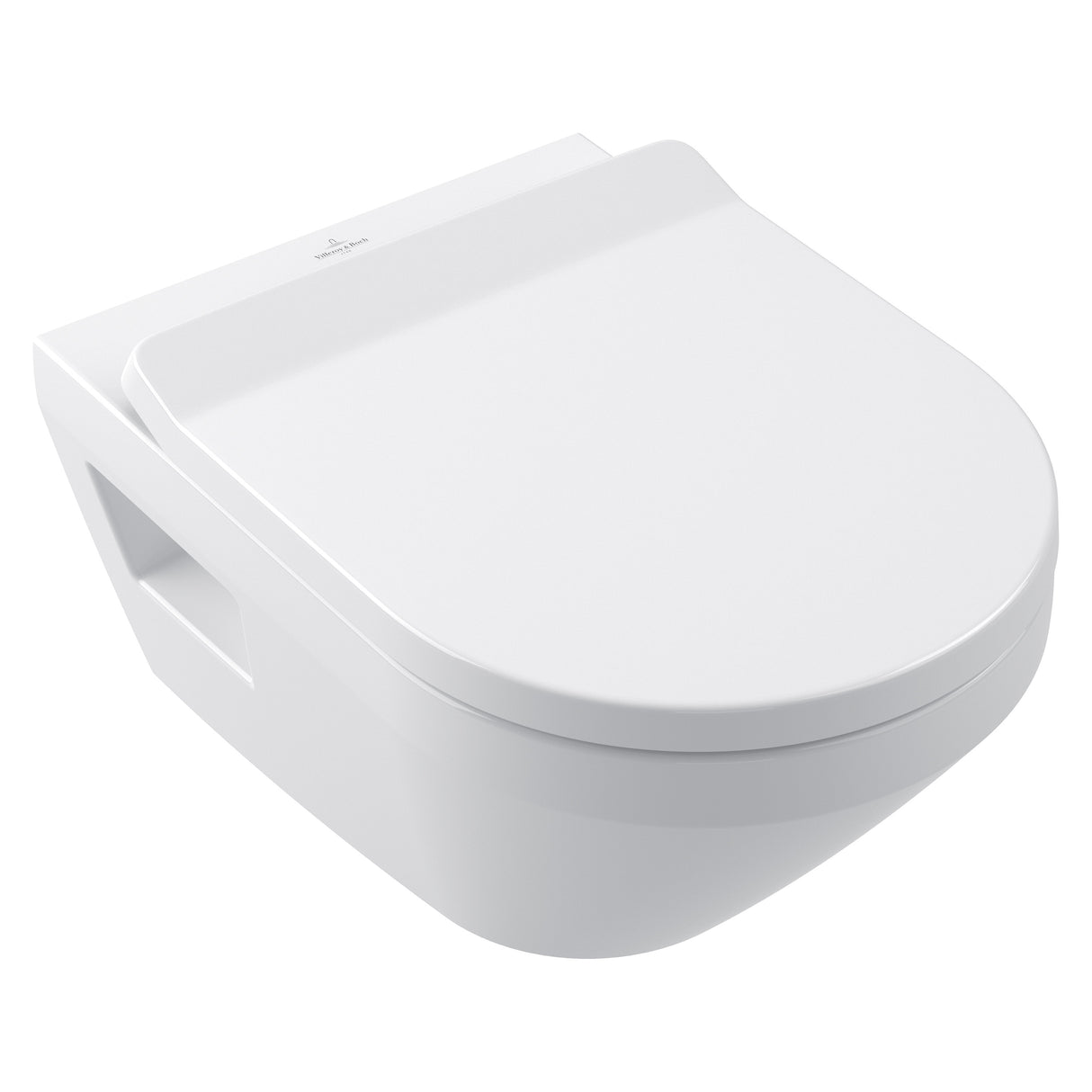Toilette suspendue blanche Villeroy & Boch, WC moderne, couleur blanche.