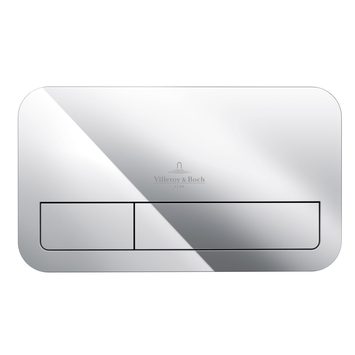 Plaque de commande Villeroy & Boch, type sanitaire, couleur chrome brillant