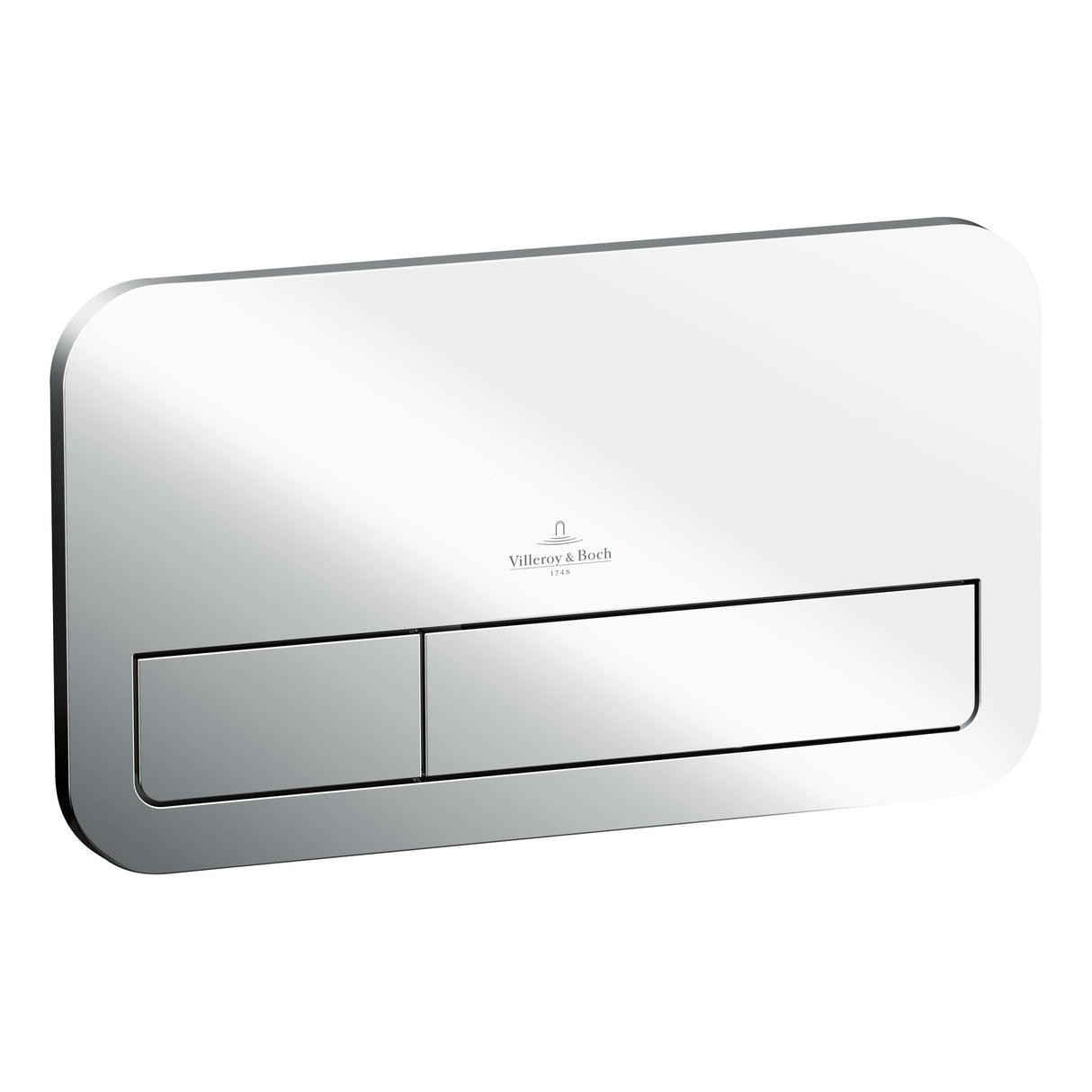 Plaque de commande Villeroy & Boch, chrome, pour chasse d'eau WC double bouton