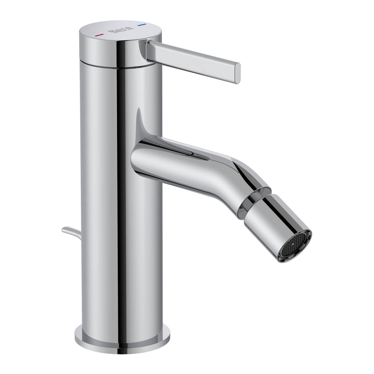 Mitigeur bidet chromé Grohe, robinetterie de salle de bain, couleur argentée.