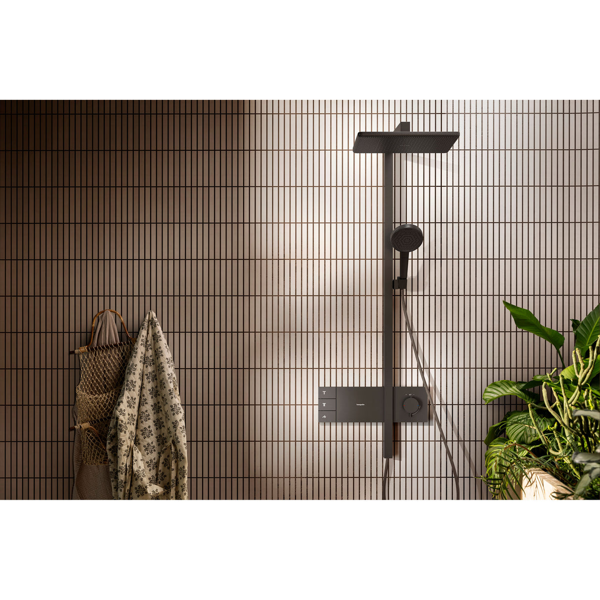 Colonne de douche 210/340 2jets Raindance Alive Q avec mitigeur thermostatique ShowerSelect Comfort