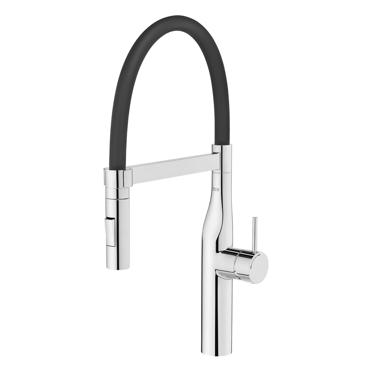 Mitigeur de cuisine Grohe, flexible noir et chrome, robinet moderne