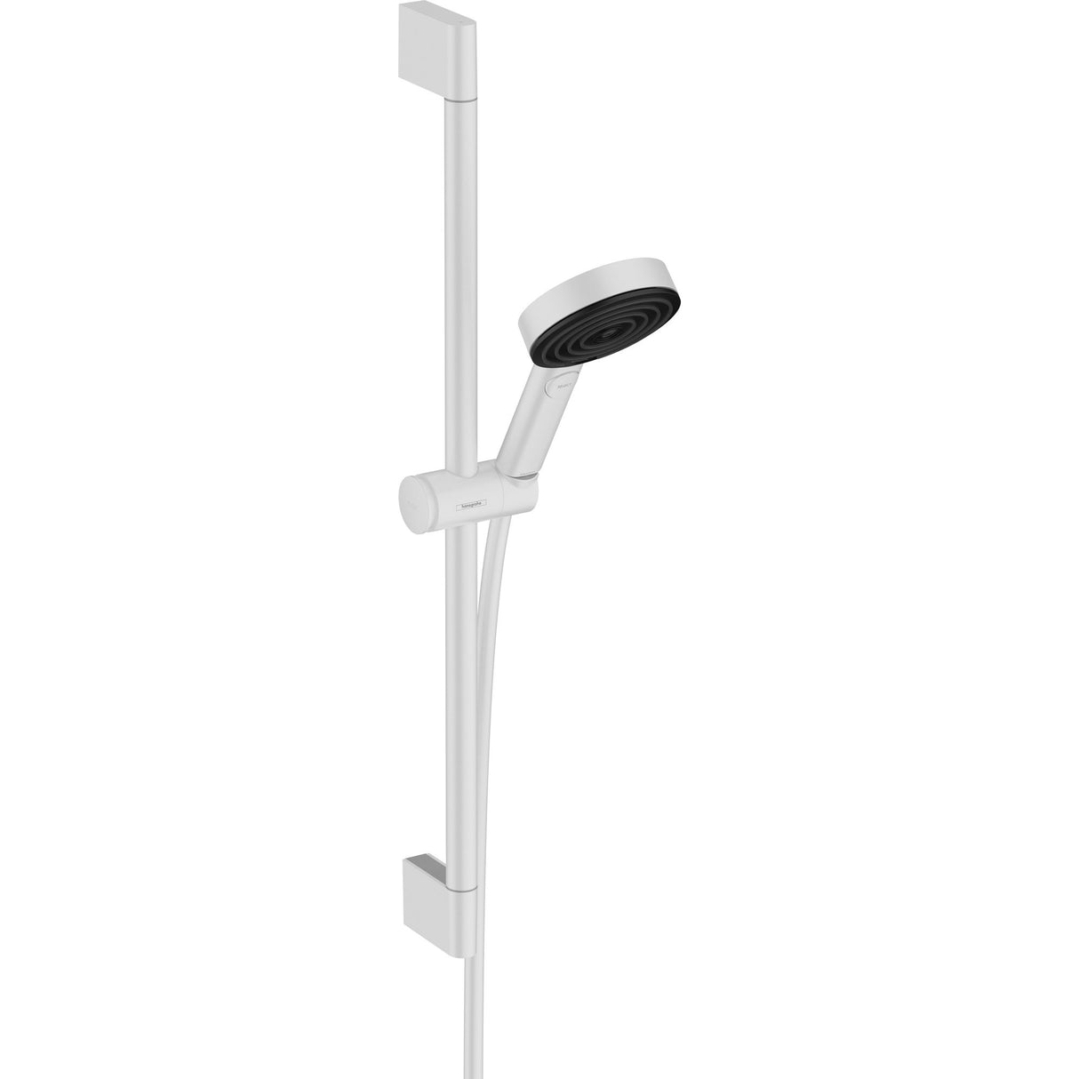 Douchette Grohe, ensemble de douche, coloris blanc, design moderne, support mural inclus.
