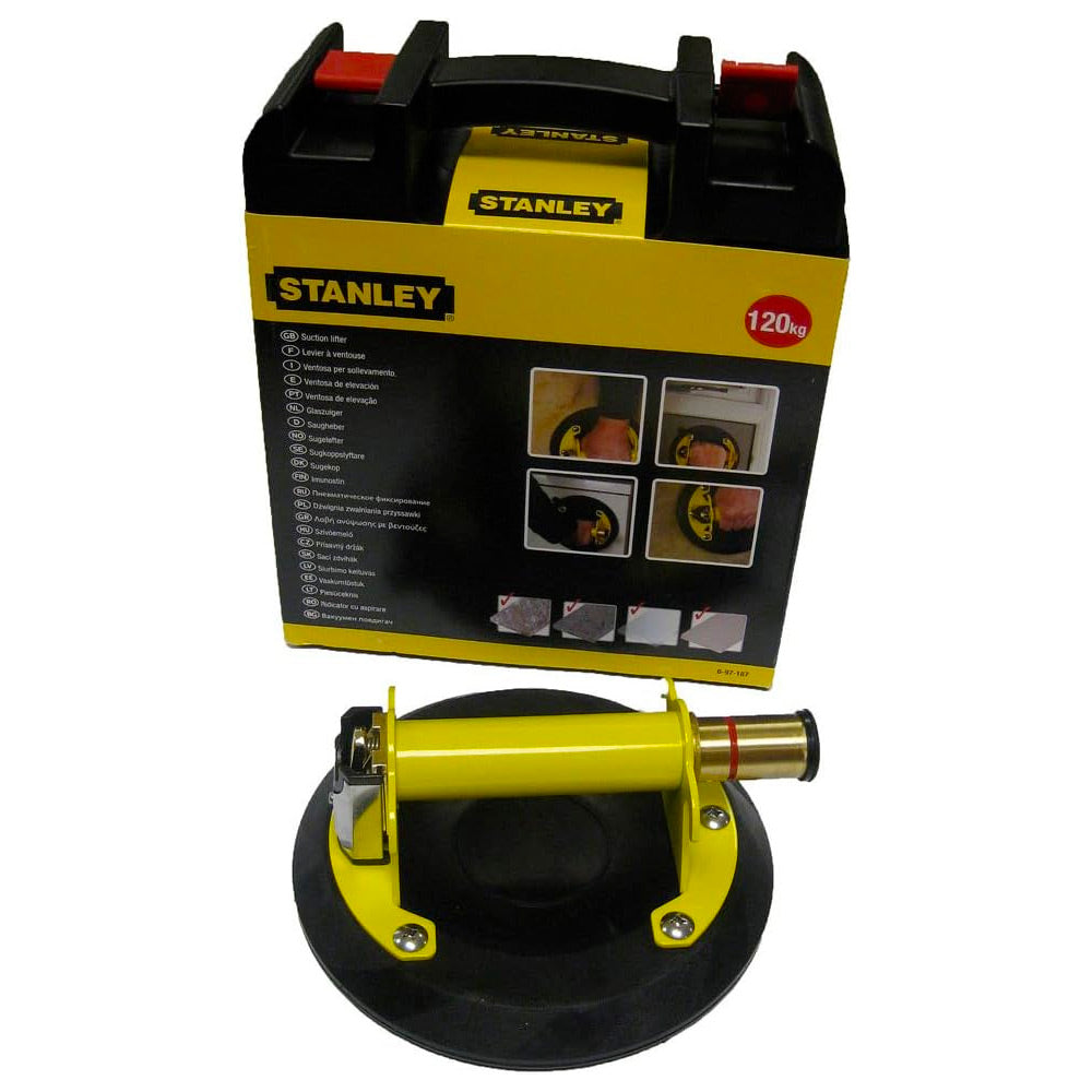 Ventouse de levage Stanley jaune pour vitres, outils professionnels, avec mallette