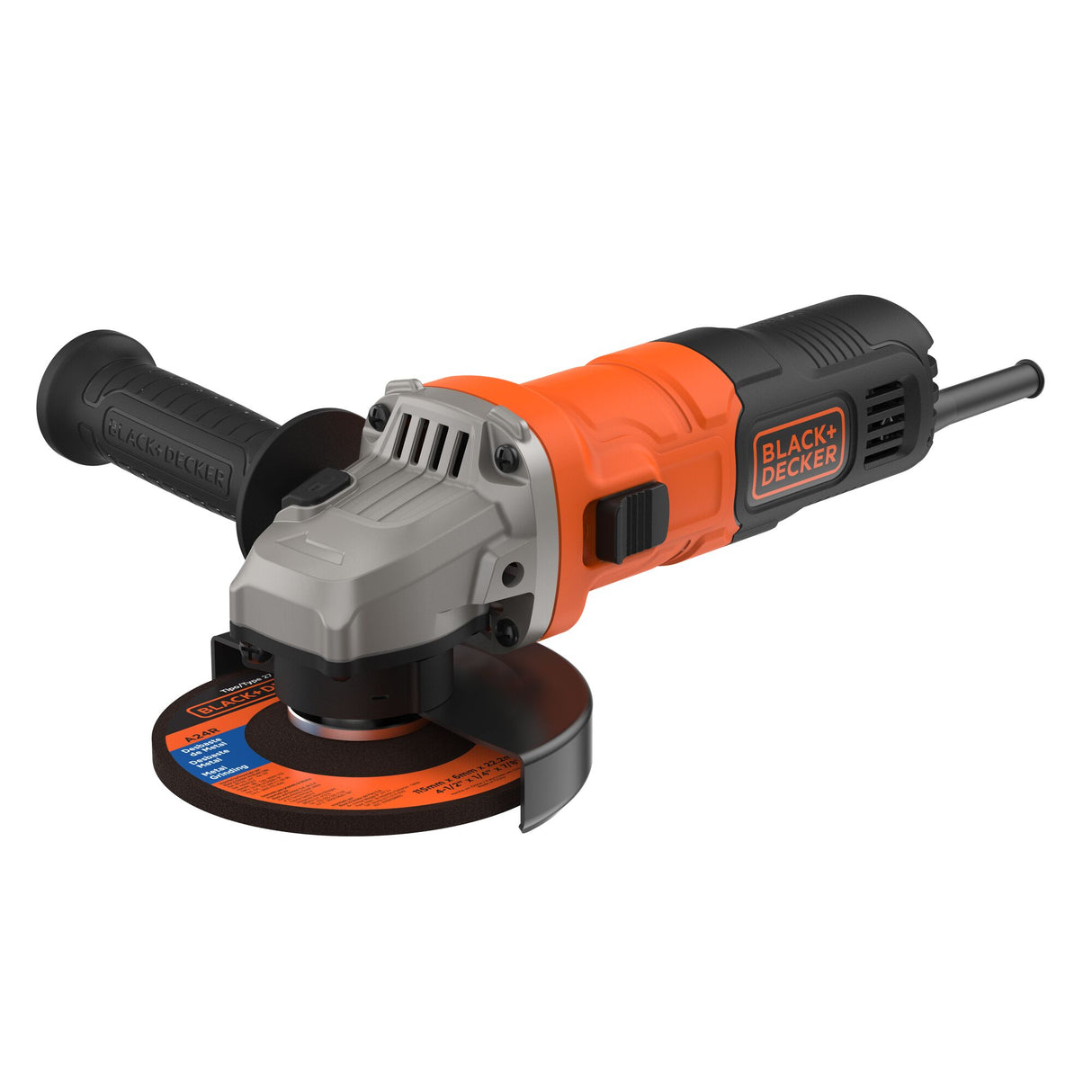 Meuleuse angulaire Black+Decker, outillage de couleur orange et noire