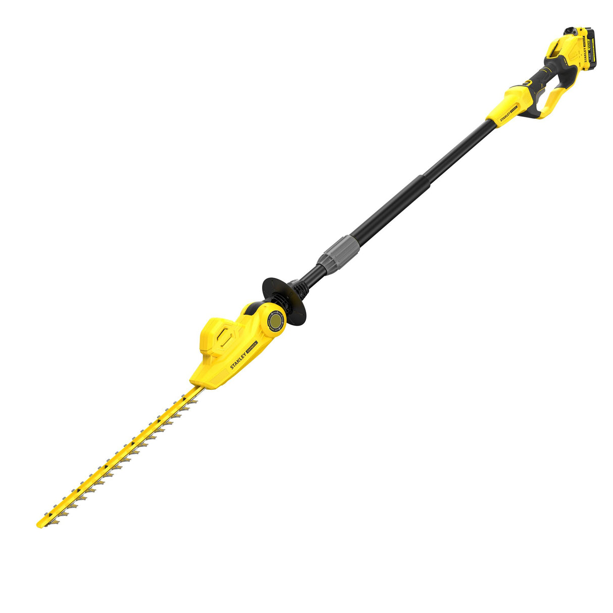 Taille-haie Stanley, jaune, outil électrique à manche télescopique pour jardinage