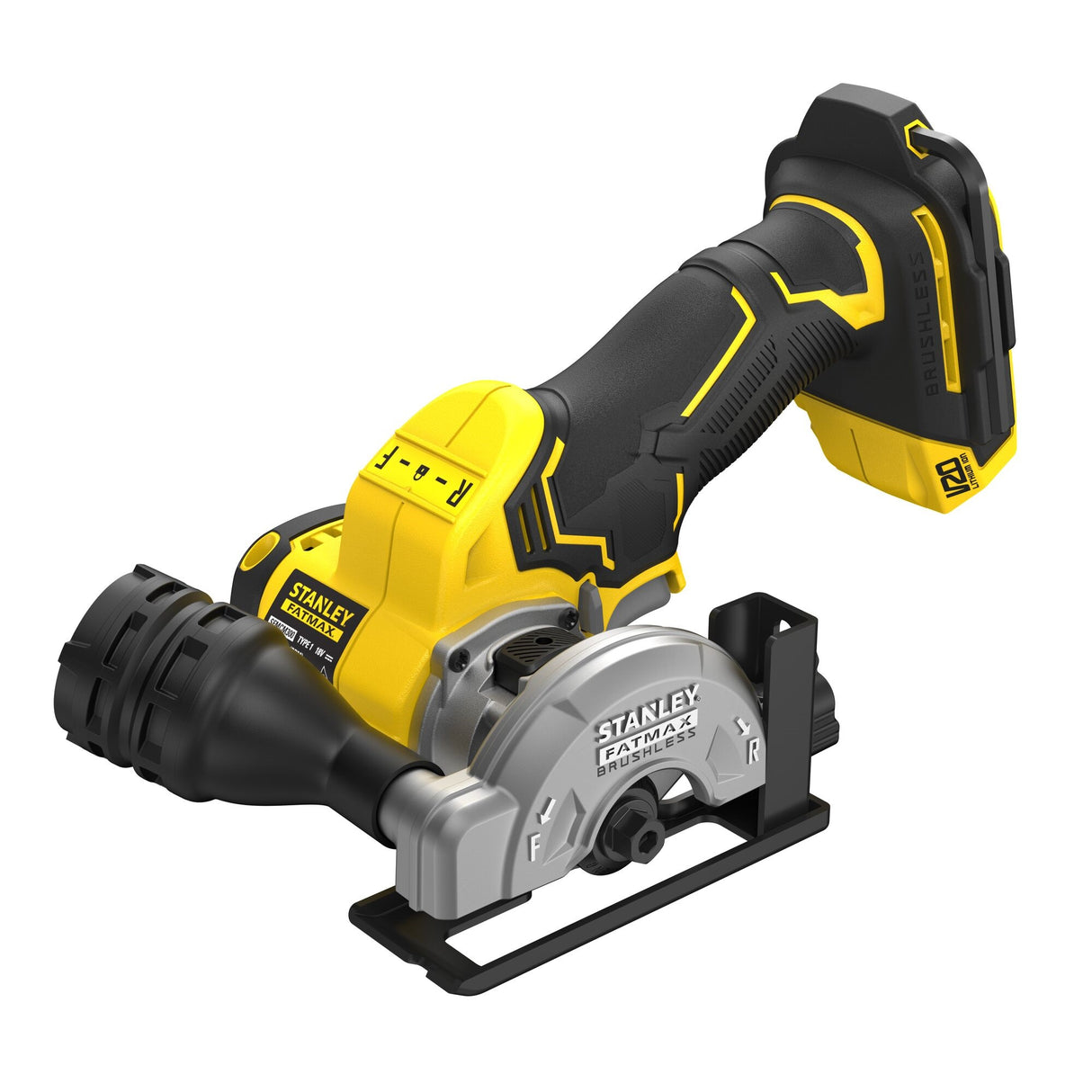 Scie électrique Stanley Fatmax, outil de découpe portatif jaune et noir.