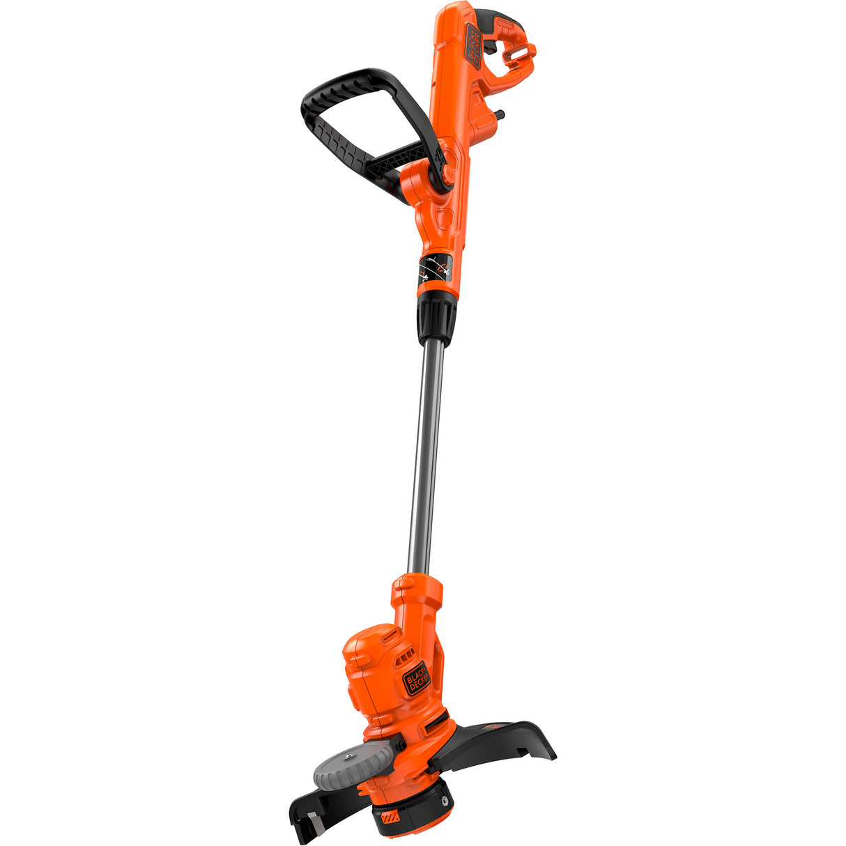 Coupe-bordure filaire BLACK+DECKER 550W avec lame de 30 cm et rallonge électrique de 10 m, outil de jardinage pratique.