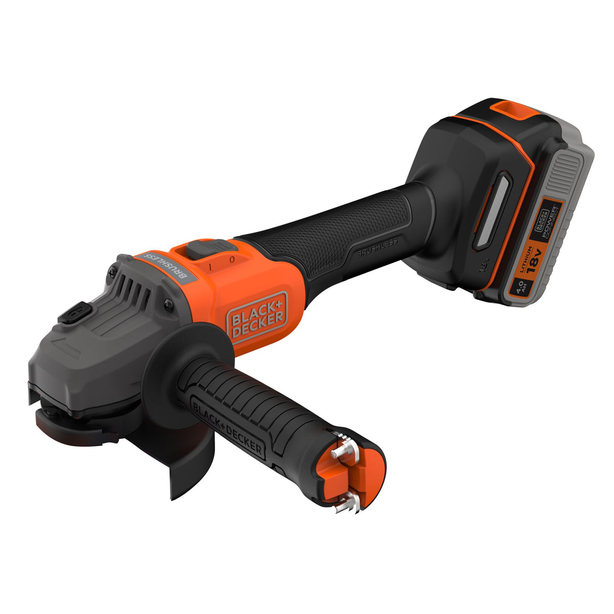 Meuleuse sans fil Black+Decker, outillage électroportatif, couleur noire et orange