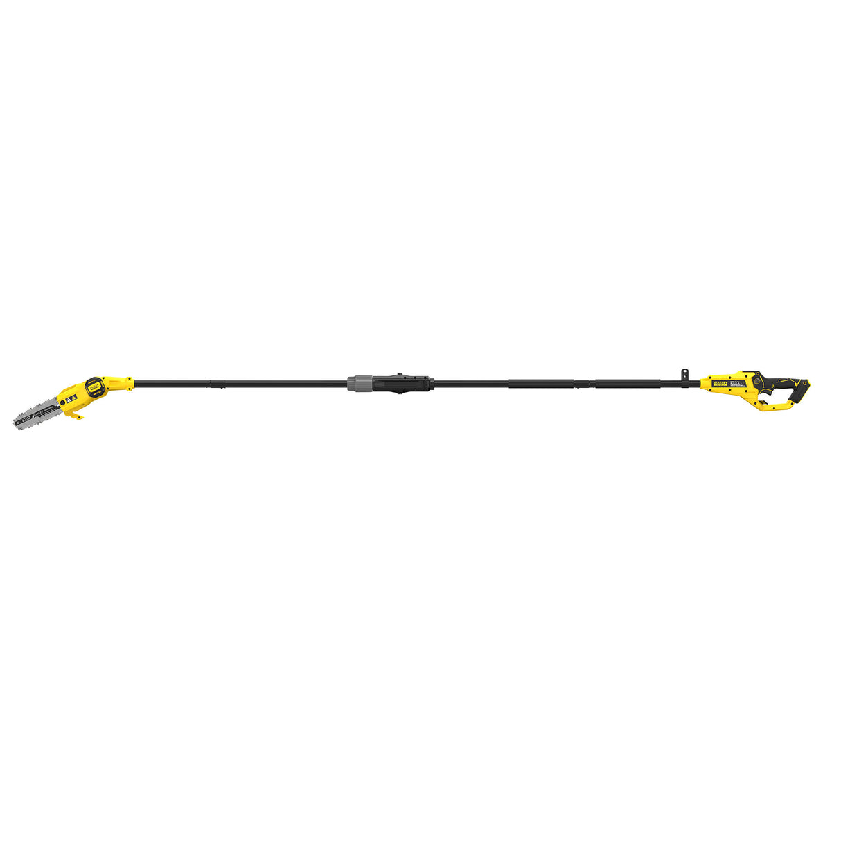 Élagueuse sur perche Dewalt, outil électrique, couleur jaune et noir.