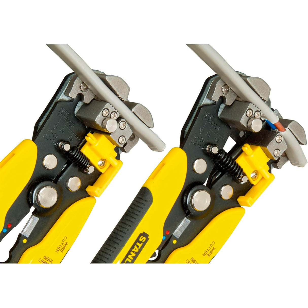 Pince à dénuder jaune Stanley, outil d'électricité, couleur jaune et noire