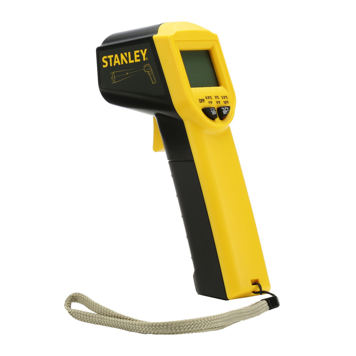 Thermomètre infrarouge Stanley, pistolet de mesure, jaune et noir
