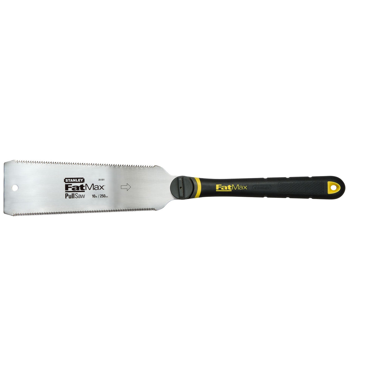 Scie japonaise Stanley FatMax, couleur noire et argent, manche ergonomique