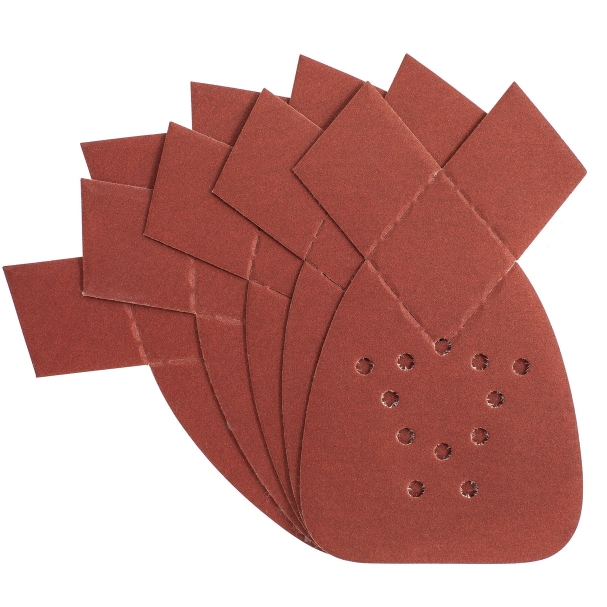 Abrasif Facom, lot de feuilles de ponçage triangulaires, couleur marron