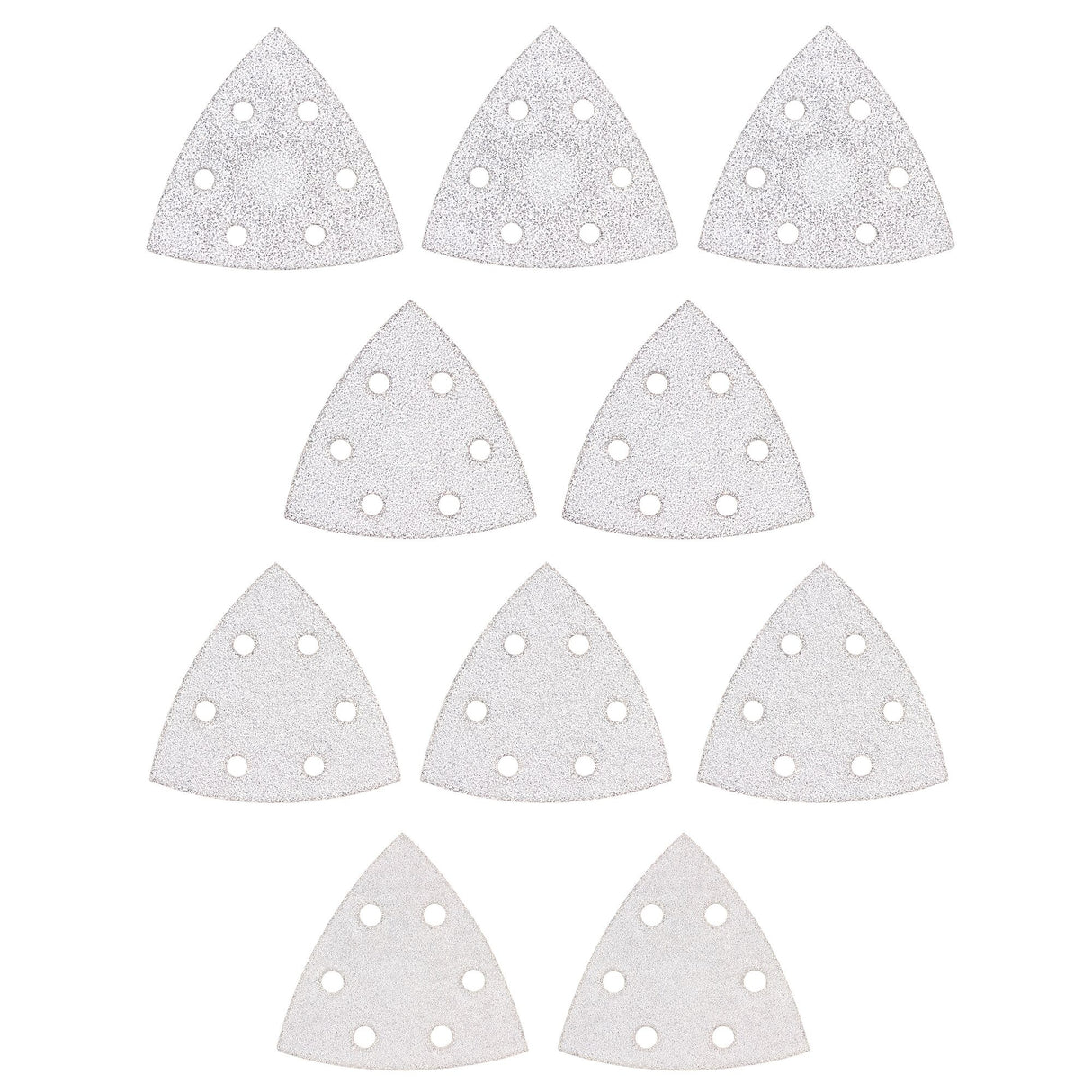 Disques abrasifs Facom, type feuille de ponçage triangulaire, couleur blanche