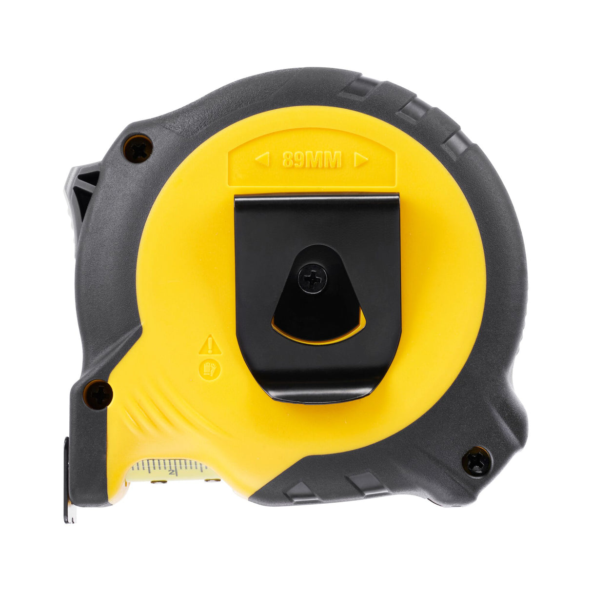 Mètre ruban Stanley, outil de mesure, couleur jaune et noir.
