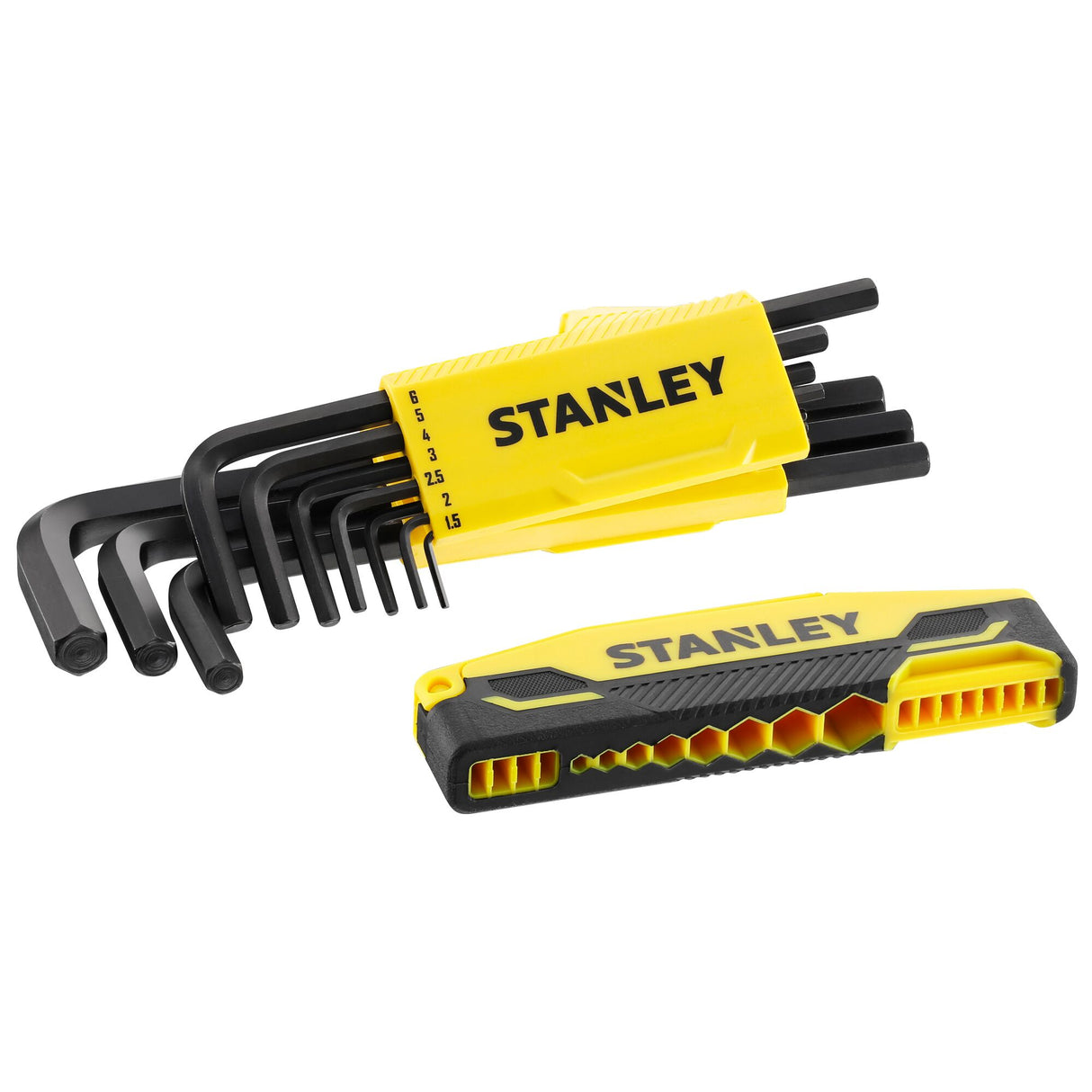 Jeu de clés Allen Stanley, outillage, couleur jaune et noir.