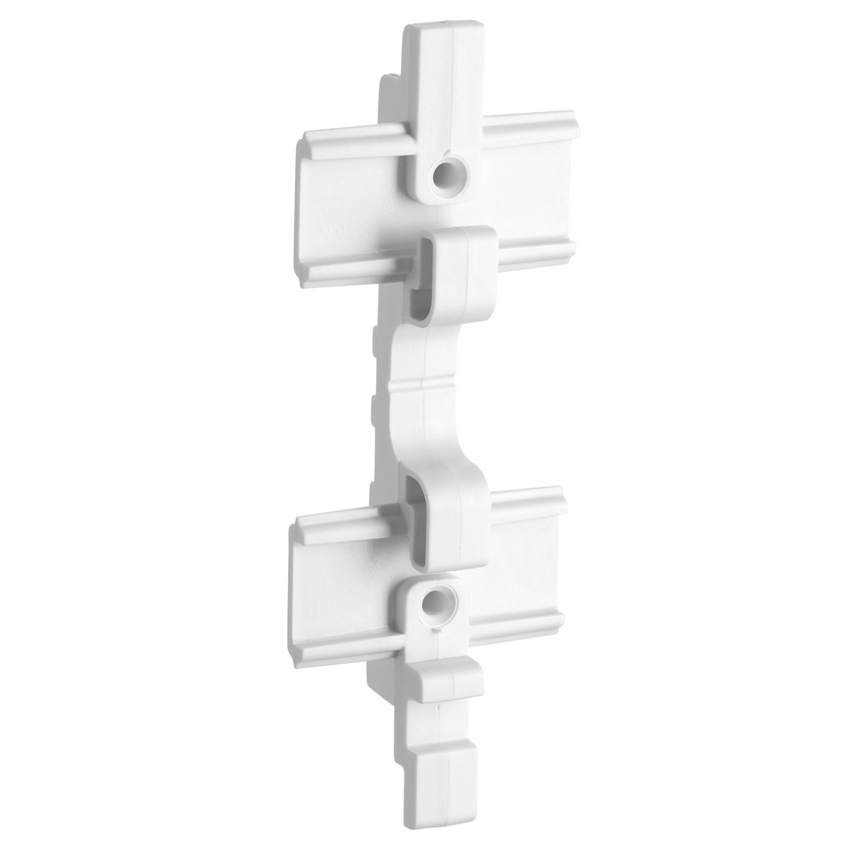 Charnière blanche, marque Grohe, accessoire de plomberie plastique.