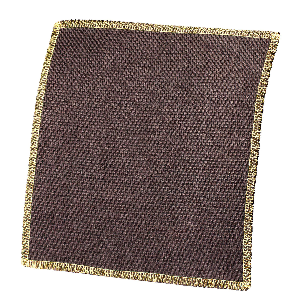Tapis Facom, tapis antidérapant marron avec bordure jaune.