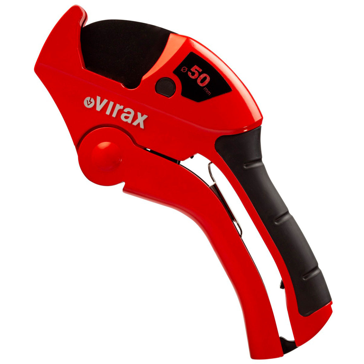 Coupe-tube Virax rouge et noir pour tubes jusqu’à 50 mm, outil de plomberie.