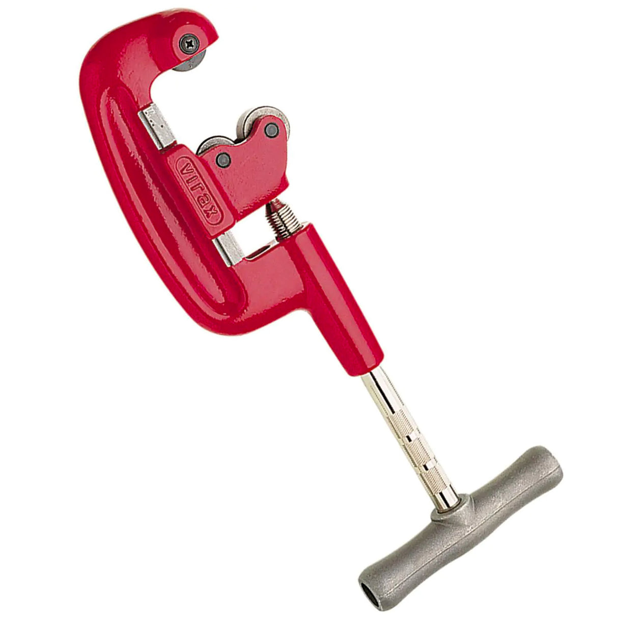 Coupe-tube Virax rouge pour plomberie, outillage professionnel, poignée métallique argentée