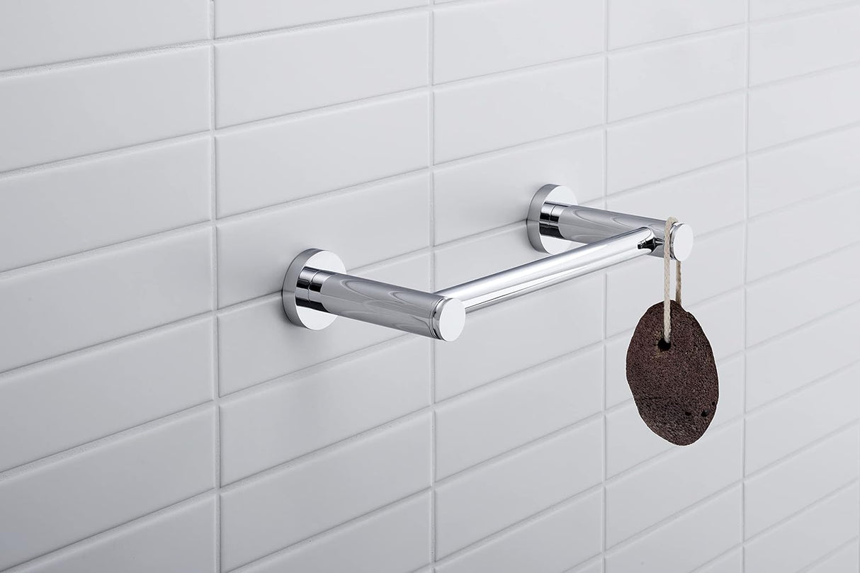 Barre porte-serviettes Grohe, accessoire salle de bain, finition chromée, fixée au mur