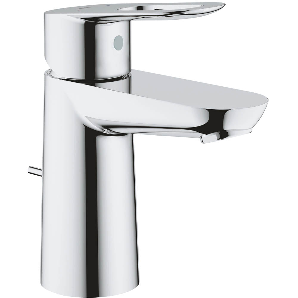 Mitigeur de lavabo Grohe, gris chromé, salle de bain, robinet design moderne