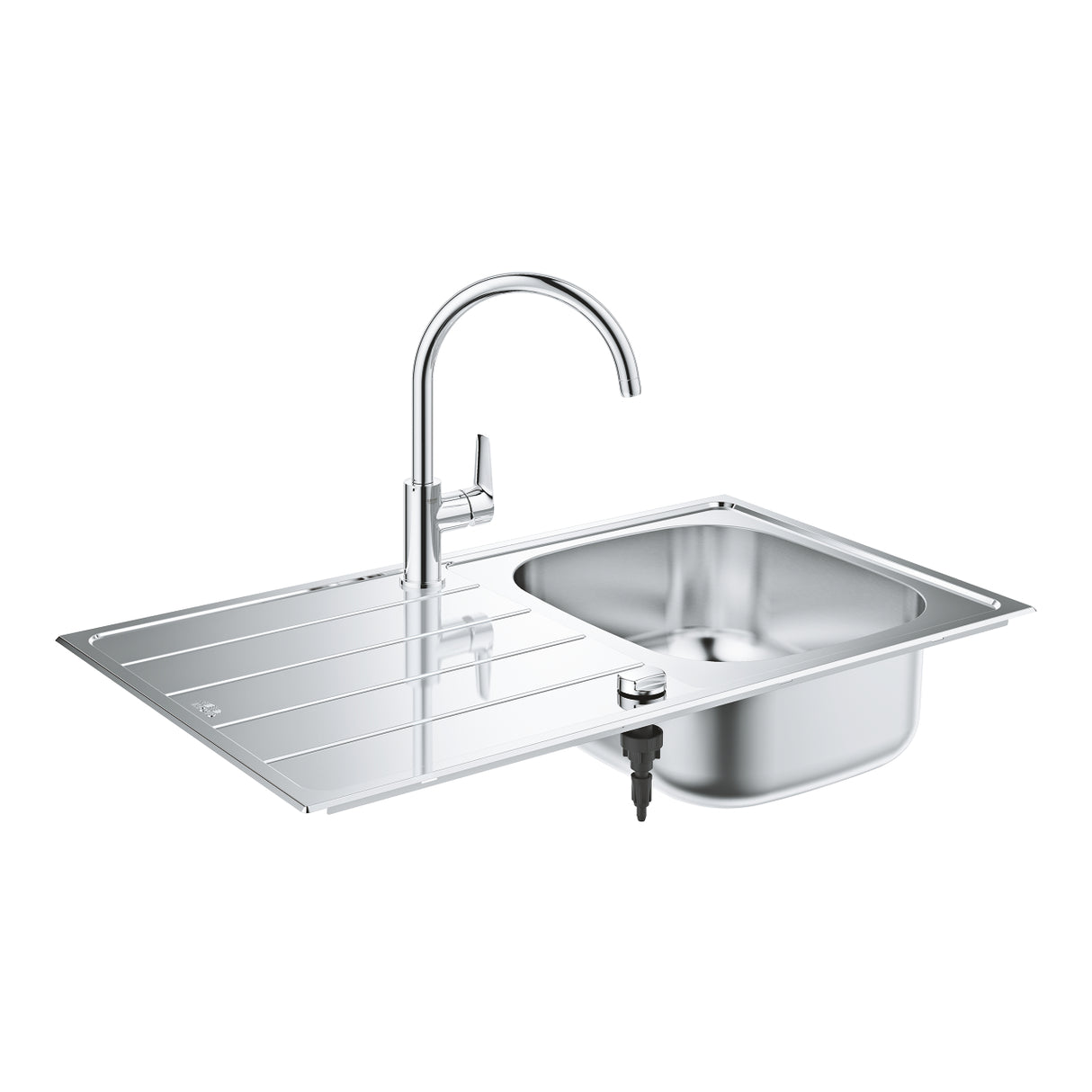 GROHE Bau Pack évier inox 1 bac + mitigeur cuisine