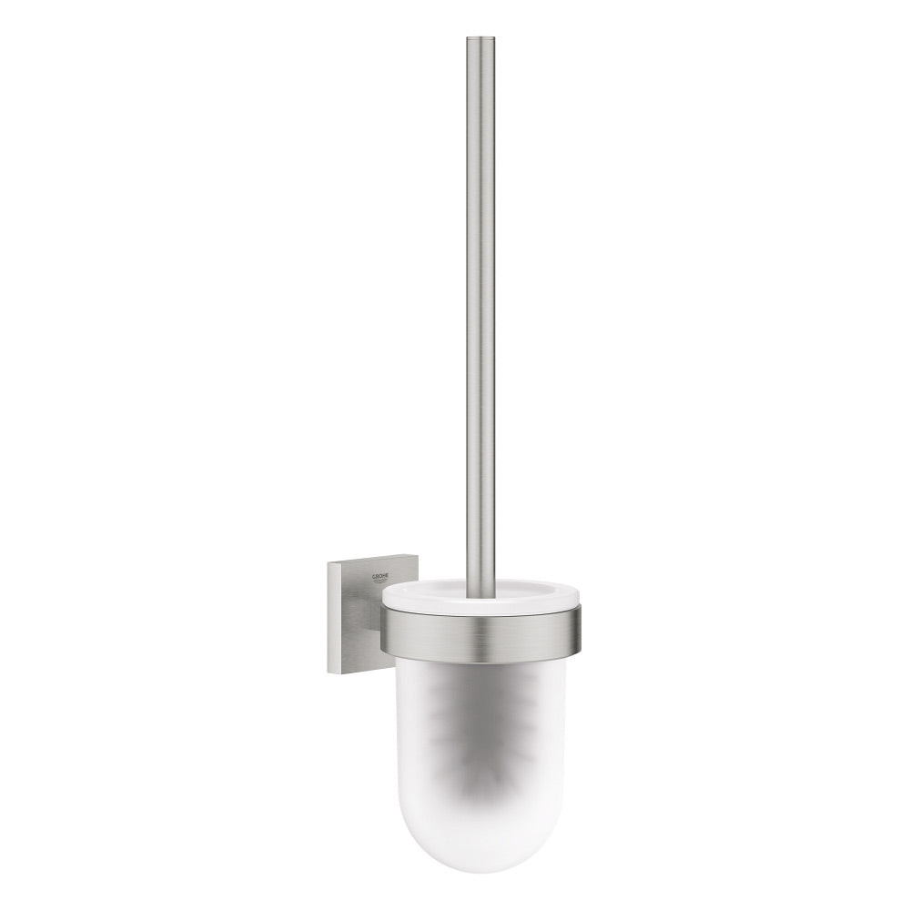 Brosse WC murale Grohe, accessoire de salle de bain, finition inox brossé argenté