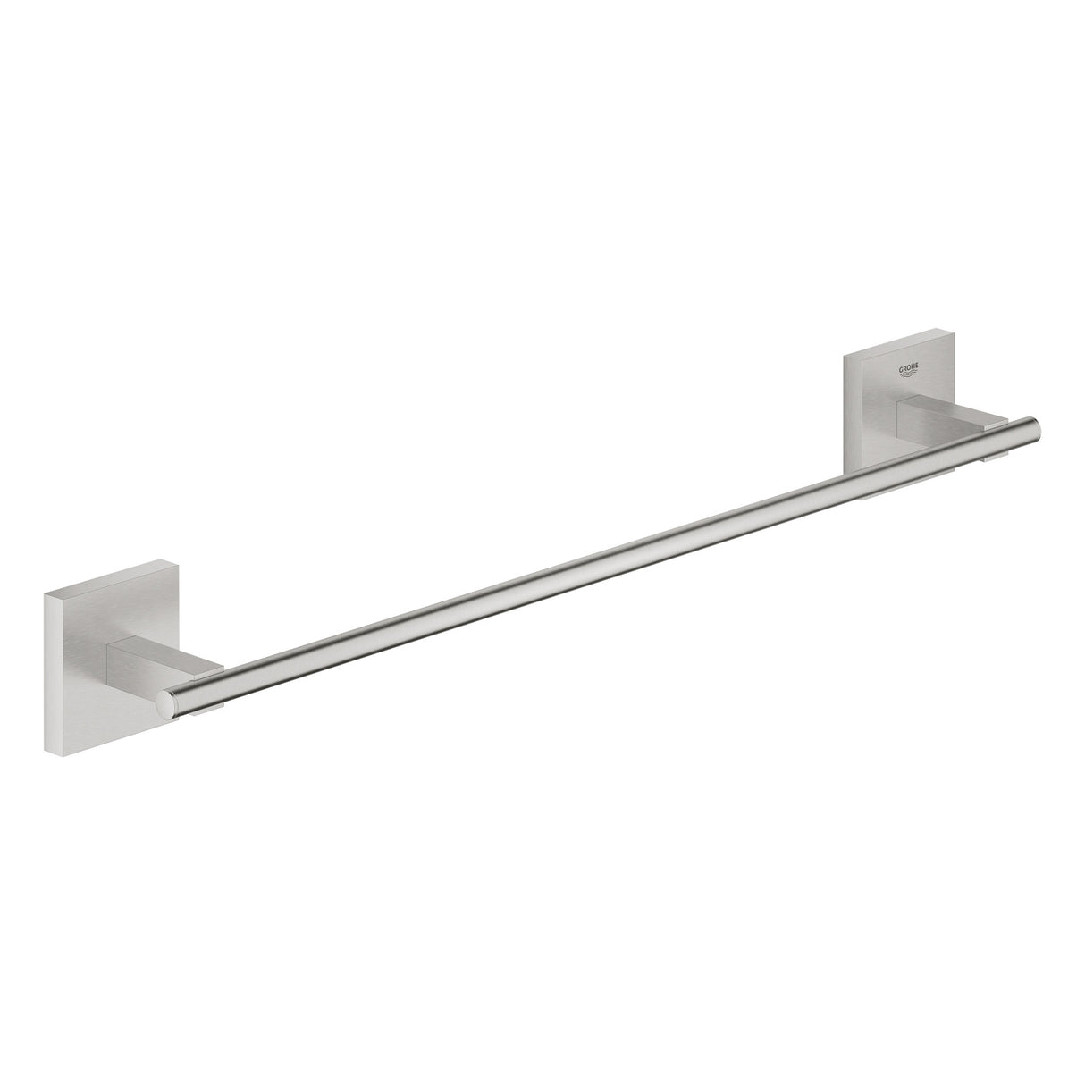 Barre porte-serviettes Grohe, accessoire salle de bain, couleur inox brossé.
