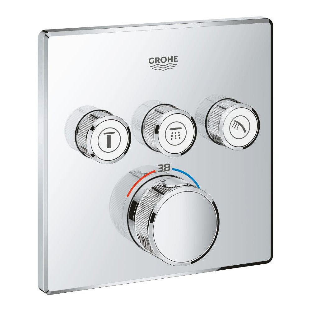 GROHE Façade de mitigeur thermostatique encastré Grohtherm SmartControl 3 sorties