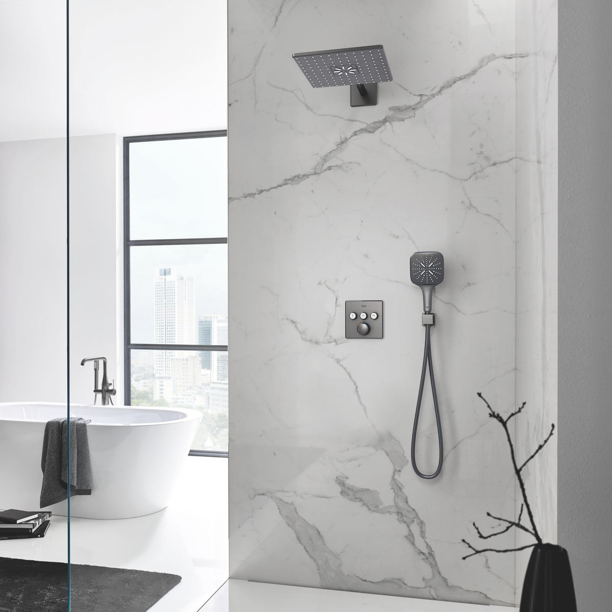 GROHE Douchette 3 jets Rainshower SmartActive 130 Cube - Mister PRO