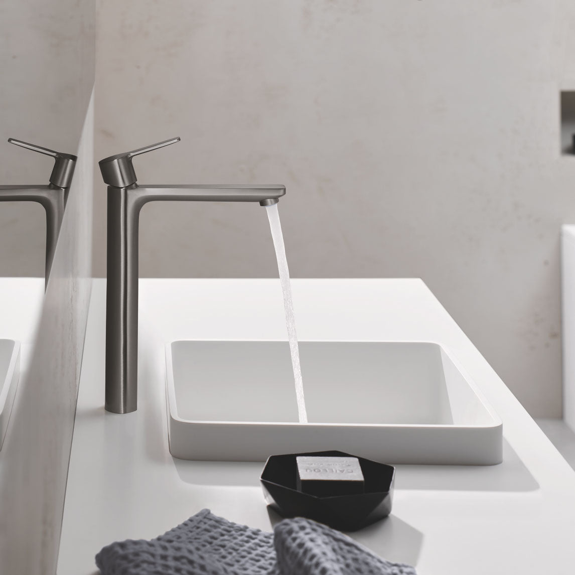 GROHE Mitig de lavabo monocommande Lineare XL Hard Graphite brossé