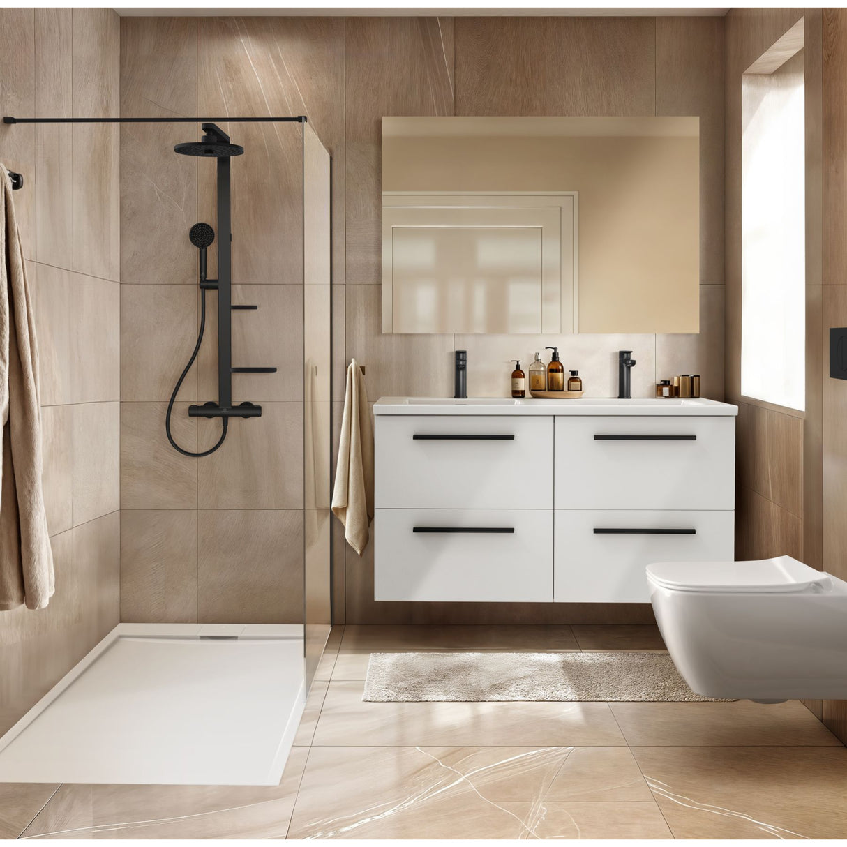 Receveur de douche résine UFS i.life UltraFlat S blanc